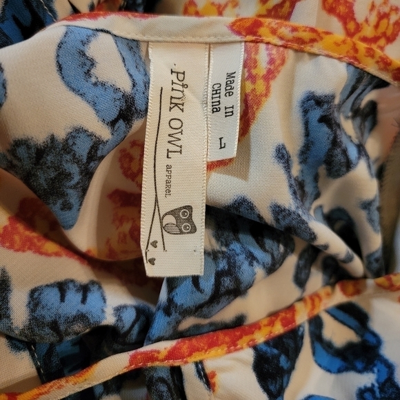 𝅺EUC Pink Owl Racerback Dress Size L - Picture 8 of 11